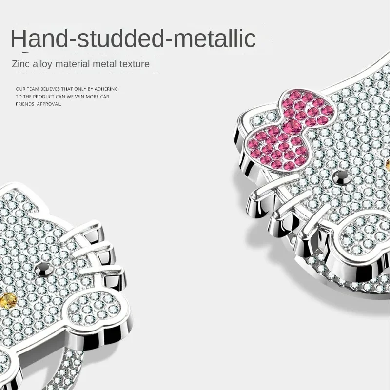 Sanrio Hello Kitty Car Interior One Click Start Button Protective Cover Anime Car Start Stop Button Protective Cover Decoration