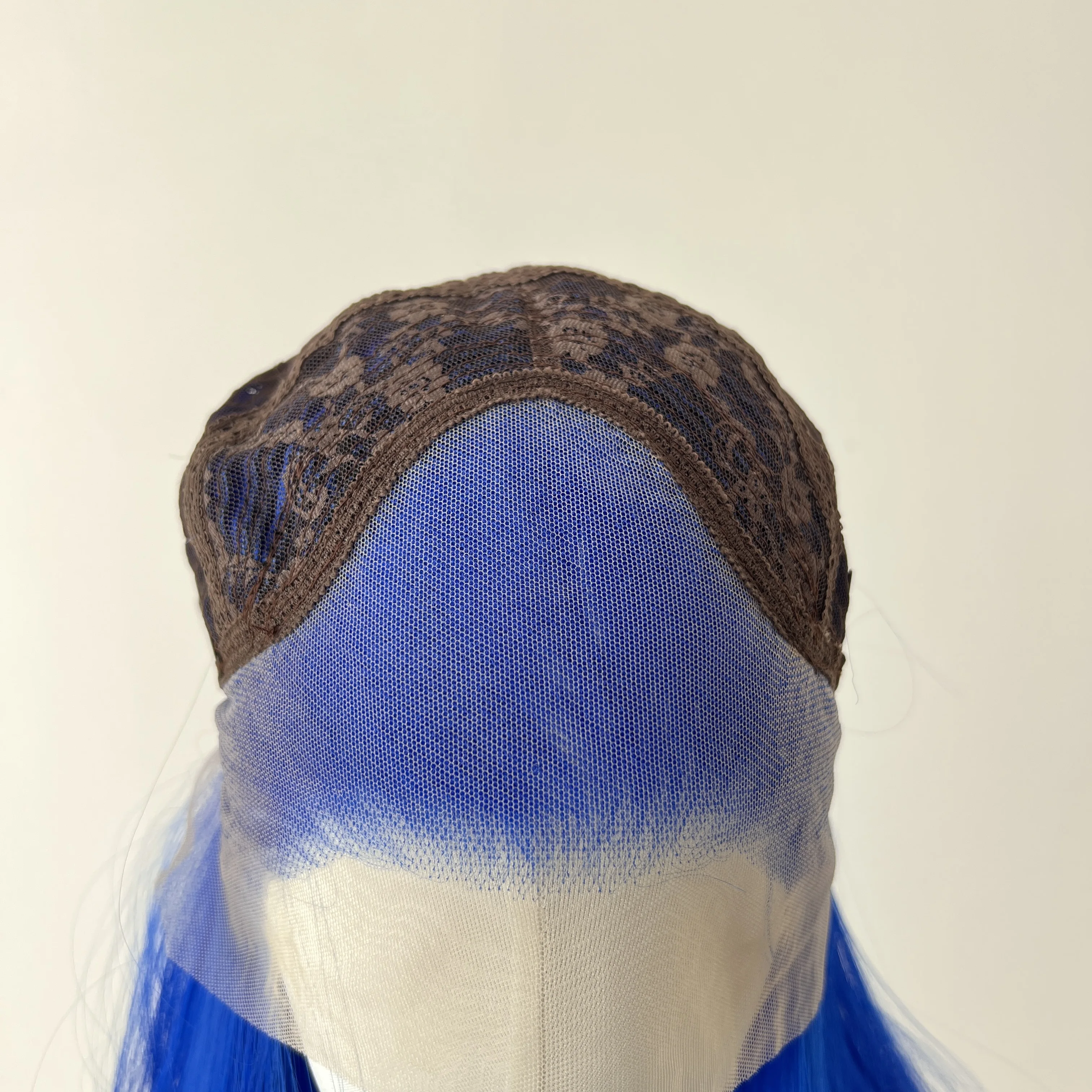 Синий парик фронта шнурка для женщин 26 дюймов 13*4 синтетические парики шнурка цветные длинные прямые парики для косплея парик из высокотемпературного волокна