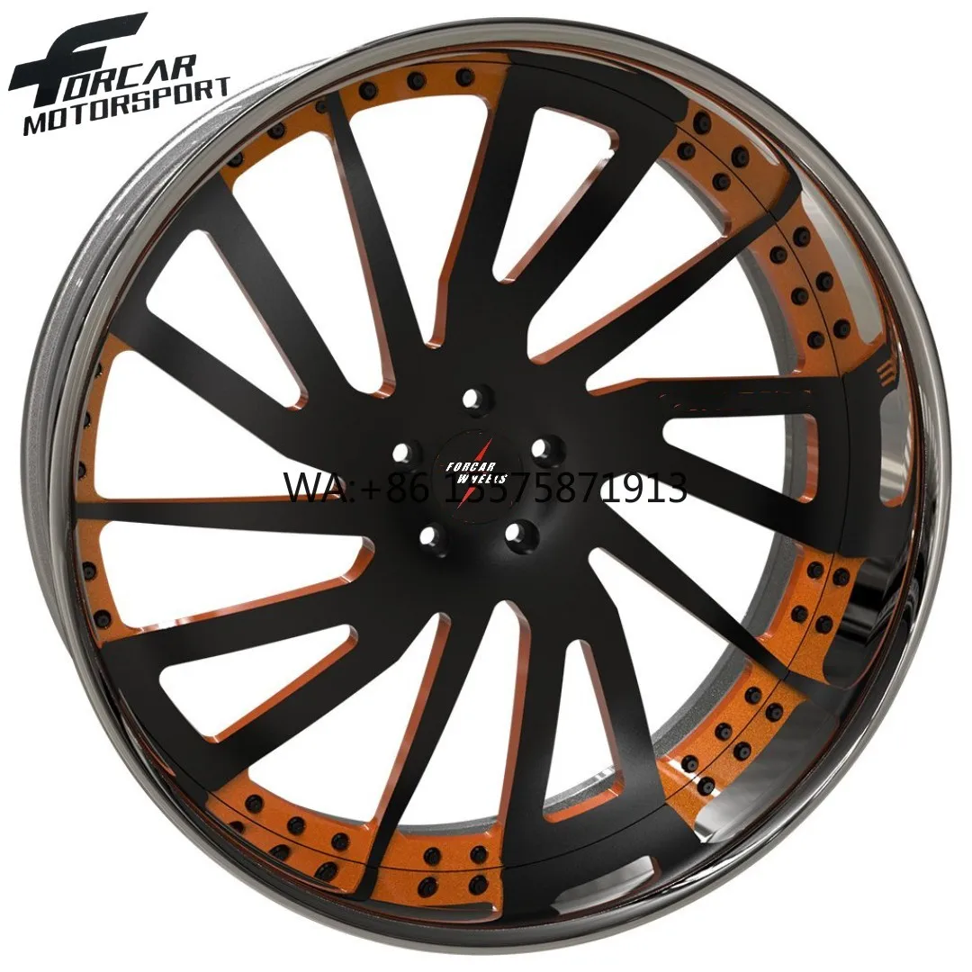 

Two-Piece High Quality Deep Concave Custom 16 17 18 19 20 21 22 23 24 Inch Factory Motorsport Alloy Forged Wheels Rims