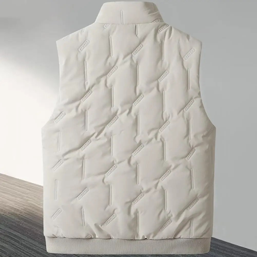 

Autumn Winter Men's Polar Fleece Vests Stand-up Collar Zipper Pockets Vests Soft Windproof Couple Outdoor Casual Warm Waistcoats
