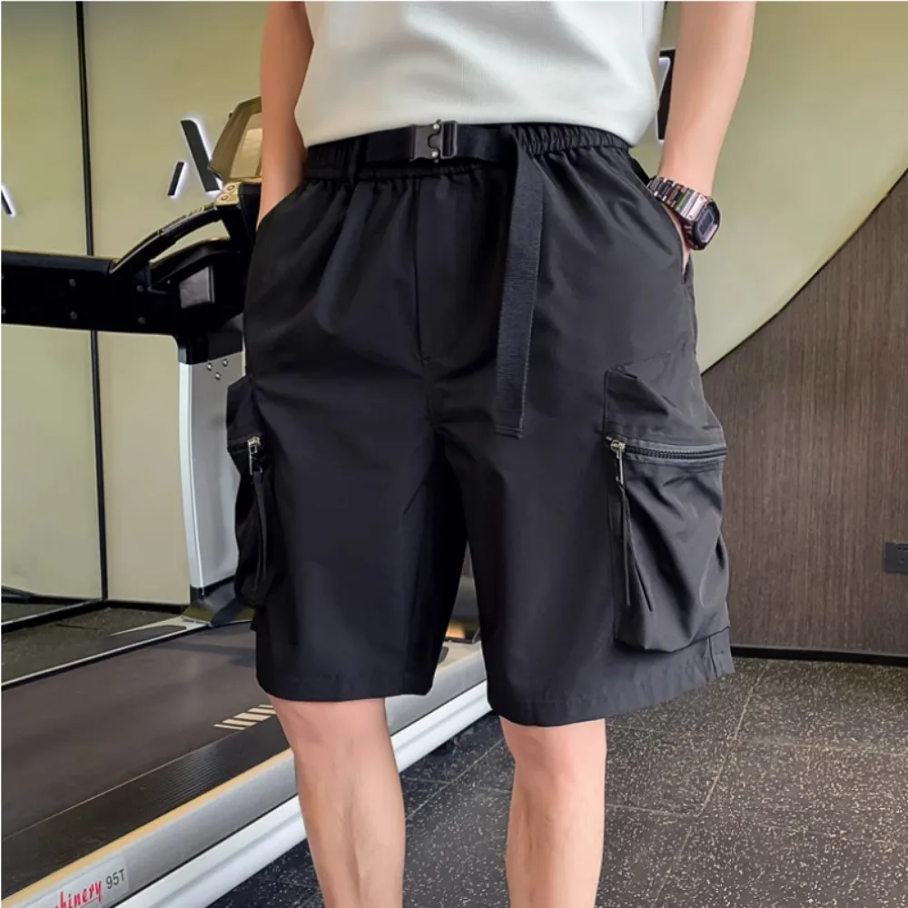 Men's Shorts Invisible Open Crotch Outdoor Sex Summer Men Overalls Casual Hiking Middle Pants Big Pocket Outdoors Sweatpants