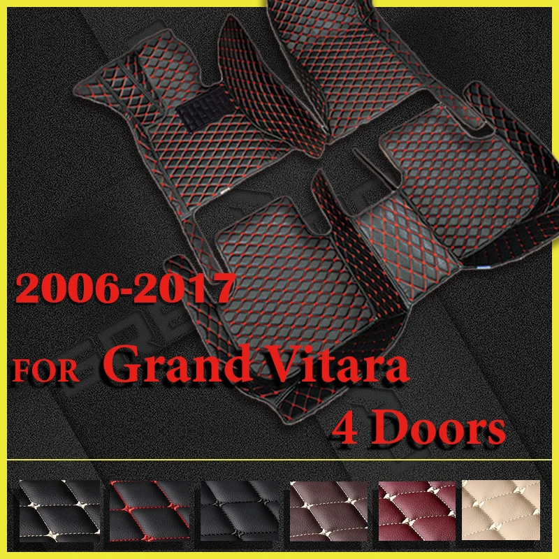 Car floor mats for Suzuki Grand Vitara (Four doors) 2006 2007 2008 2009 2010 2011 2012 2013 2014 2015 2016 2017 auto  automobile