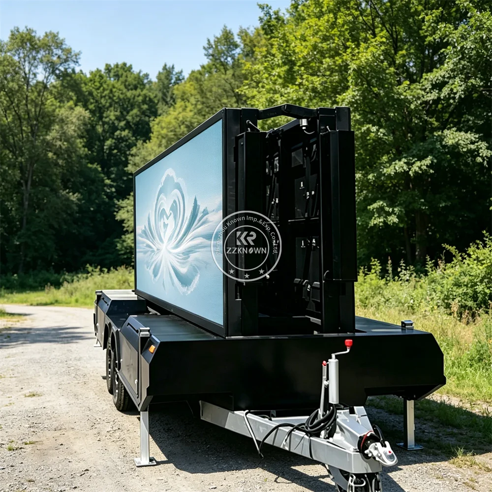 Mobile LED Advertising Screen Trailer Outdoor Digital Billboard Trailer For Event Marketing And Commercial Use