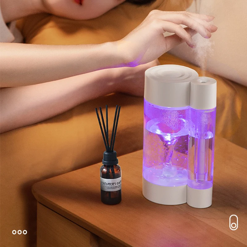 USB Ultrasonic Heavy Fog Diffuser Water Mist Maker L Creative Waterspout Air Humidifier Portable