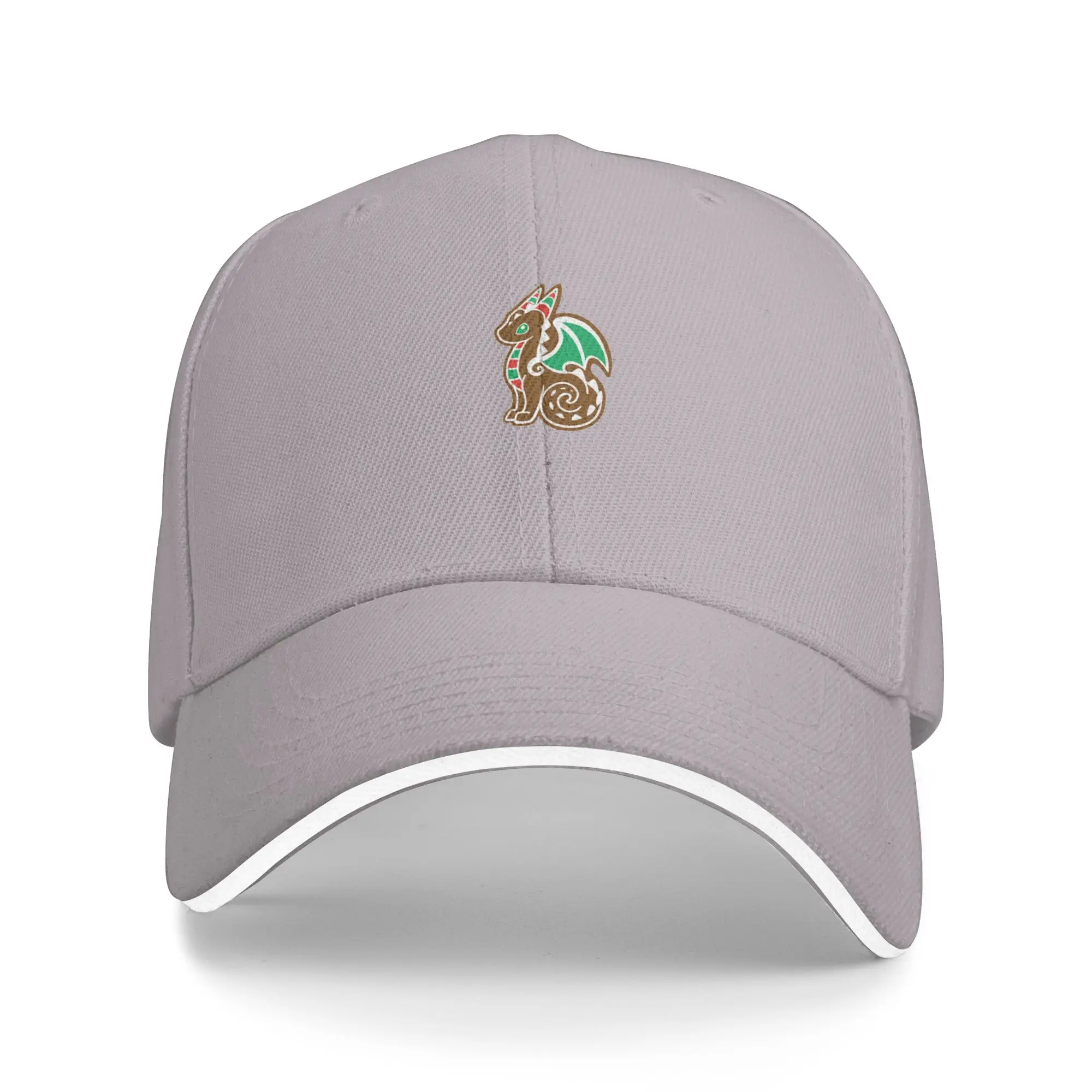 Hot Sale Gingerbread Dragon Baseball Cap  Sweat Wicking Caps For Men  Jogging Caps For Men
