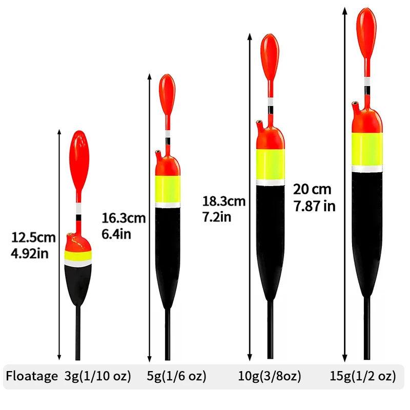 2pcs Slip Bobber Fishing Floats and 2 pack Float Stops, Balsa Slip Floats Fishing Corks for Crappie Panfish Trout Bass