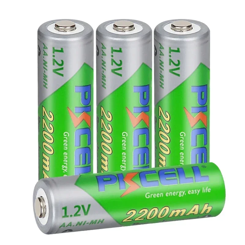 2/4Pcs PKCell 1.2V 2200mAh AA Rechargeable Battery NIMH AA Low Self discharge Battery LSD Precharged Batteries for Camera Toys