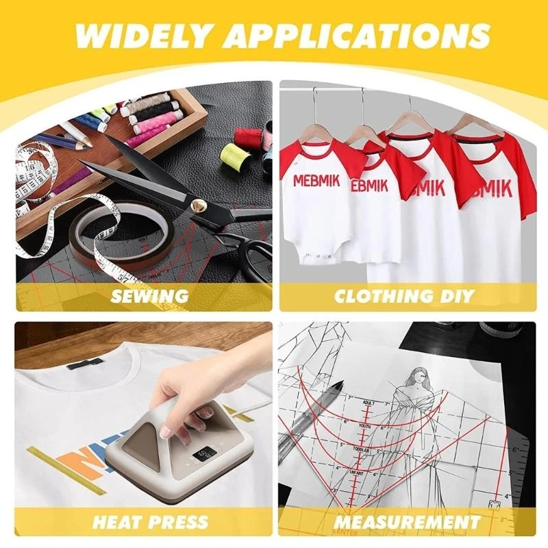 W89C T-Shirt Alignment Ruler T-Shirt Ruler Guide Tool, T-Shirt Alignment Tool for Vinyl Placement and Sublimation Heat Press