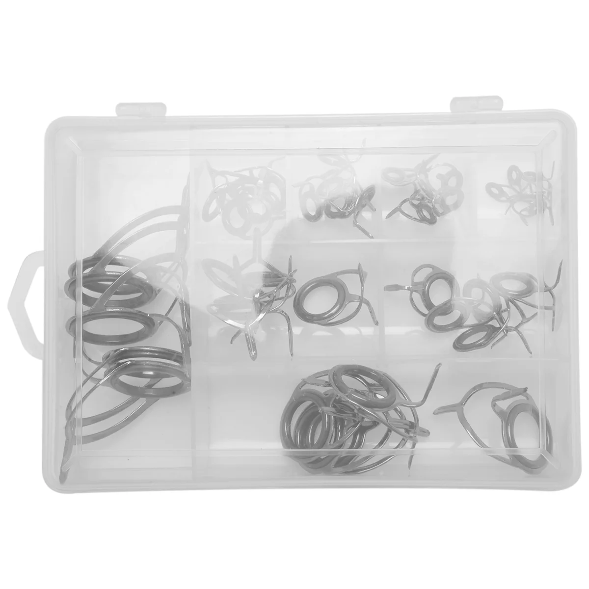 

AC22 40 шт./компл. направляющие для удочки, наконечник 8 размеров, комплект для ремонта удочки, кольца для лески, набор глаз, кольца, рамы из нержавеющей стали