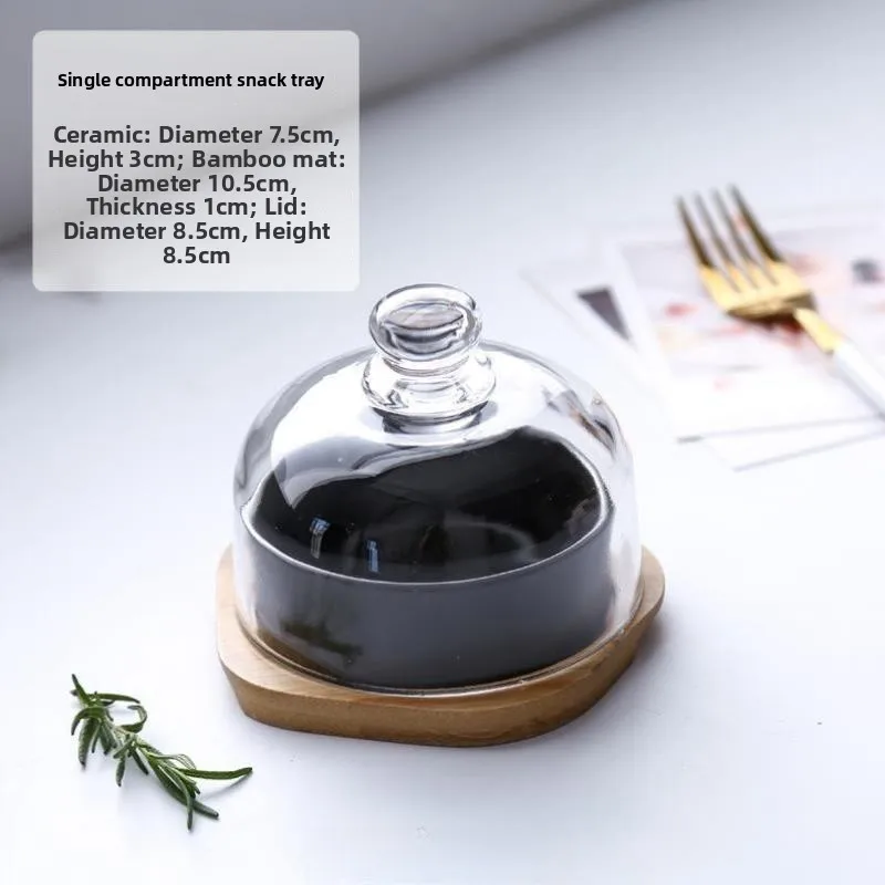 

Маленькая стеклянная миска с крышкой, керамическая тарелка для десертов с крышкой, тарелка для закусок, фруктовница для салона красоты, тарелка для послеобеденного чая и выпечки