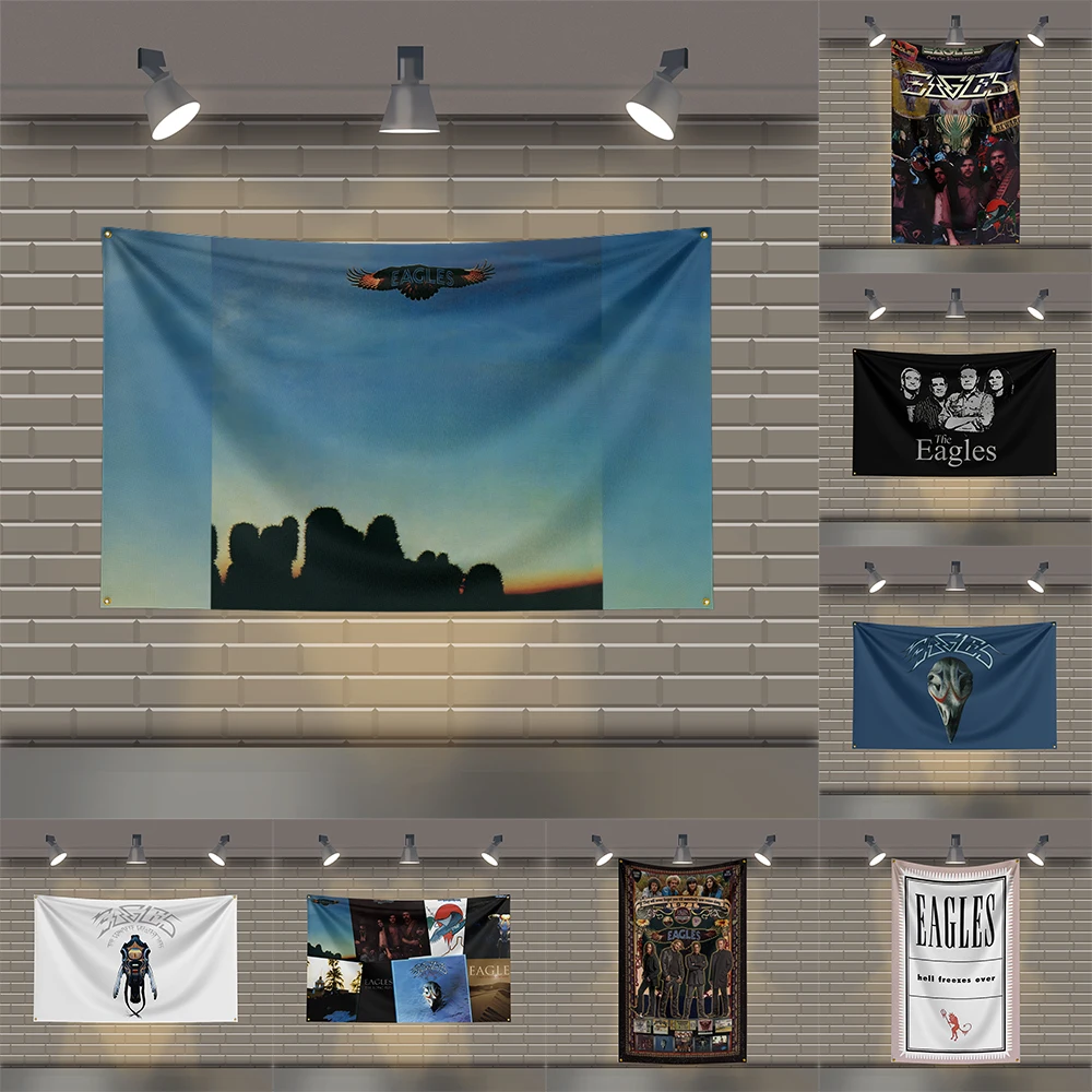 

3x5 Ft E-eaglesS Heavy Metal Band Flag Rock Music Wall Banner for Bedroom Studio Bar Concert Outdoor Decor