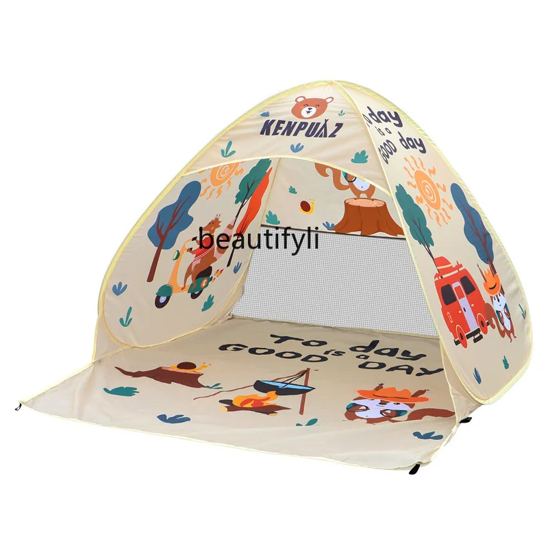 

Children's tent folding portable outdoor beach cartoon camping tent indoor picnic sun protection