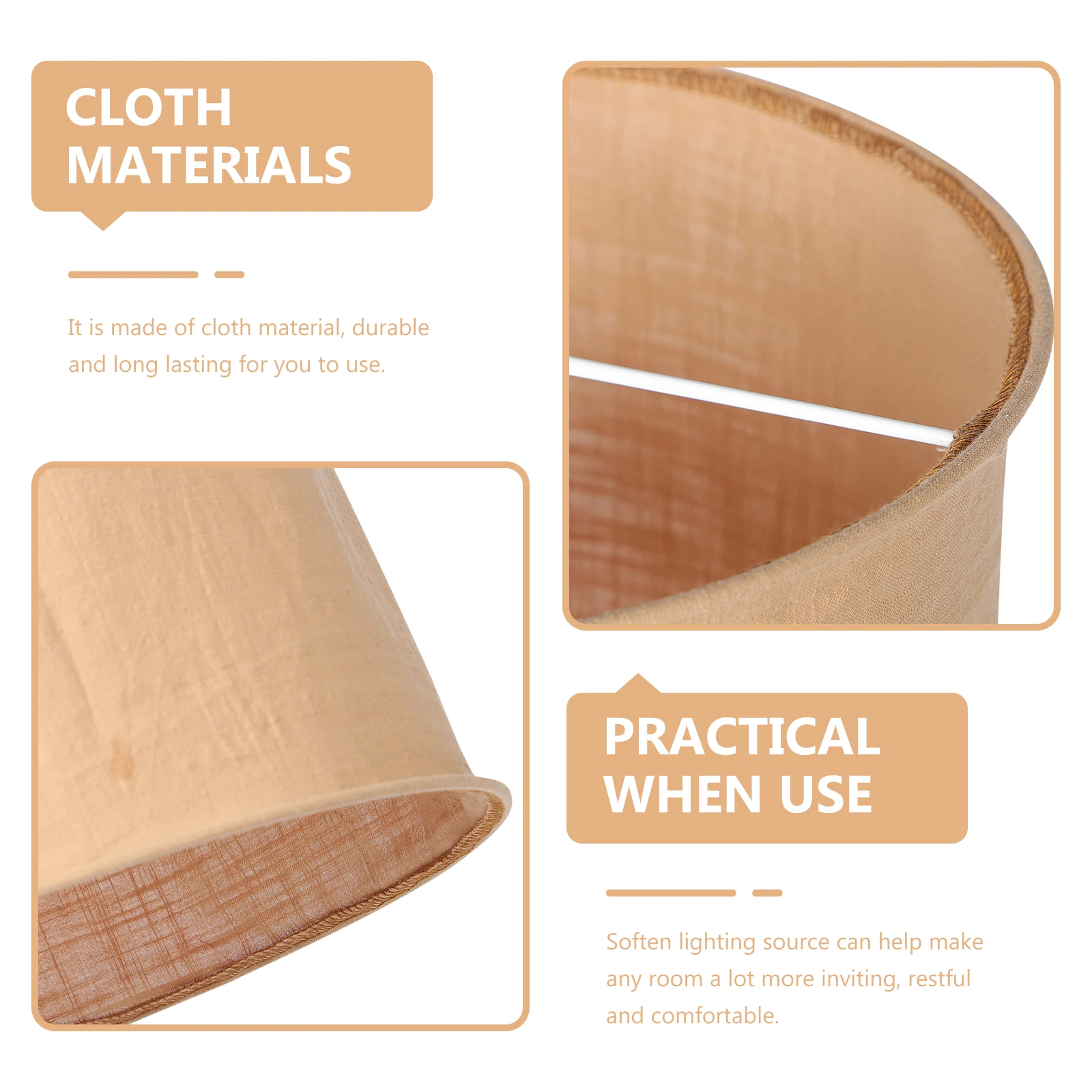 

Cloth Pendant Light Shade Simple Hanging Lamp Cover Soft Light Diffuser for Home Shop Cafe Warm Decoration Lamp Shades