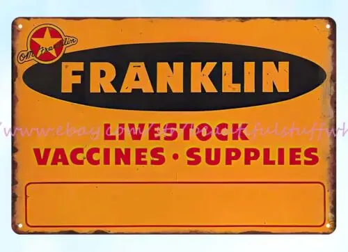 Franklin Livestock Supplies farm ranch barn metal tin sign home accessories