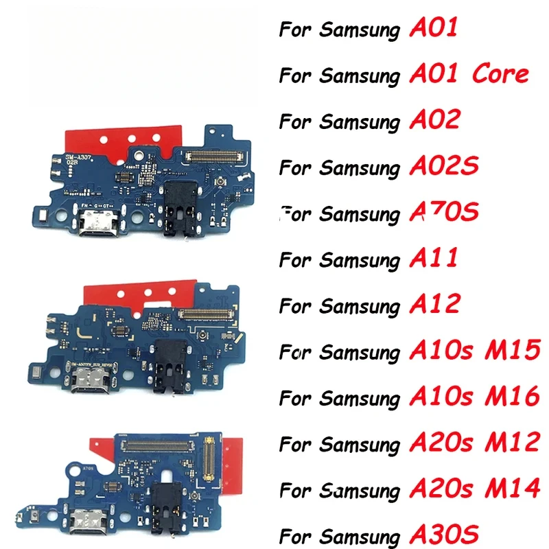 

10Pcs USB Charging Port Charger Board Flex Cable For Samsung A02S A03S A12 A02 A12 A30S A50 Dock Plug Connector With Microphone