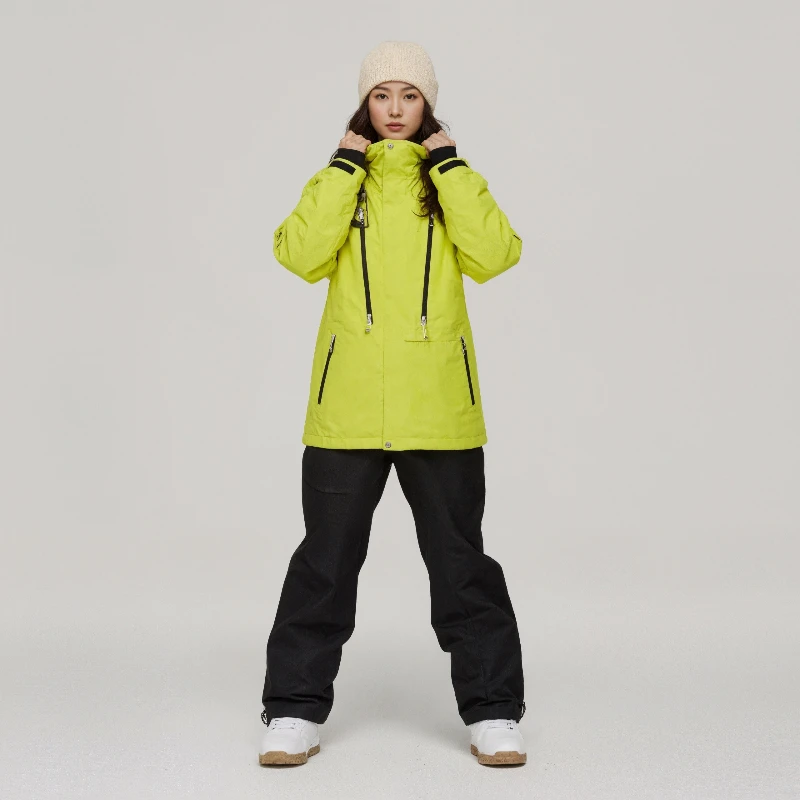 ชุดสูทผู้หญิงแบบยูนิเซ็กซ์ปี 2025 สีพื้น สำหรับกิจกรรมกลางแจ้ง เสื้อ กางเกง กันลม กันน้ำ ผ้าหนา แฟชั่น ชุดสกี สโนว์บอร์ด สำหรับผู้ชาย