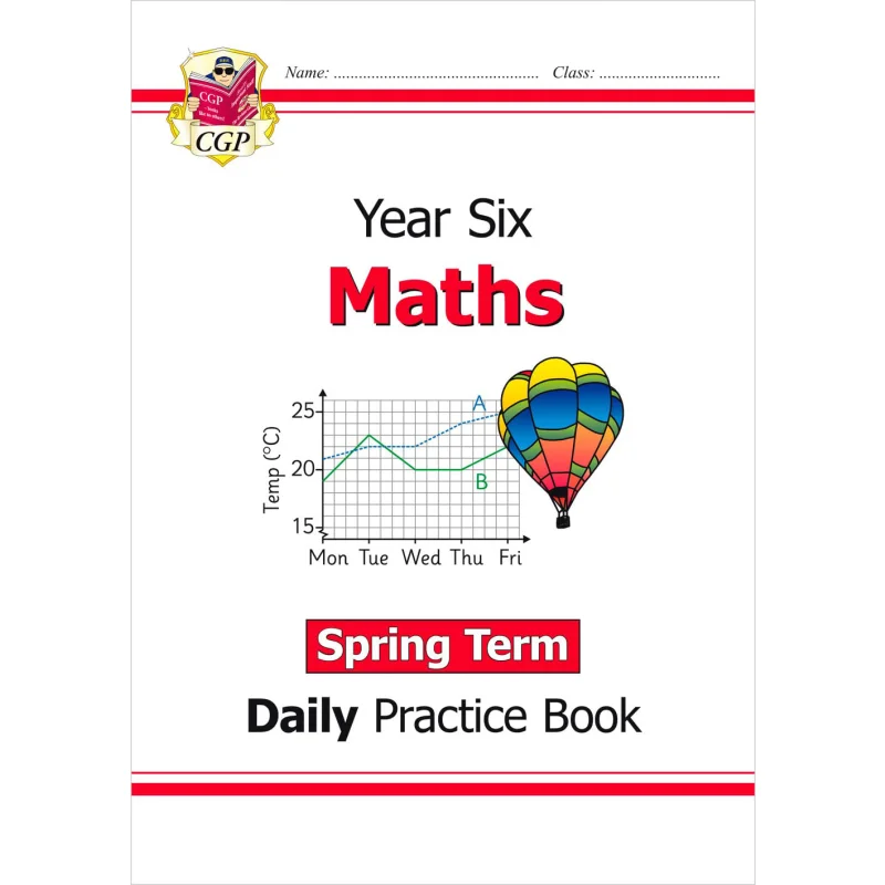 New KS2 Maths Daily Practice Book Year 6  Spring Term CGP Books Coordination Group Publications 9781789086591 Book