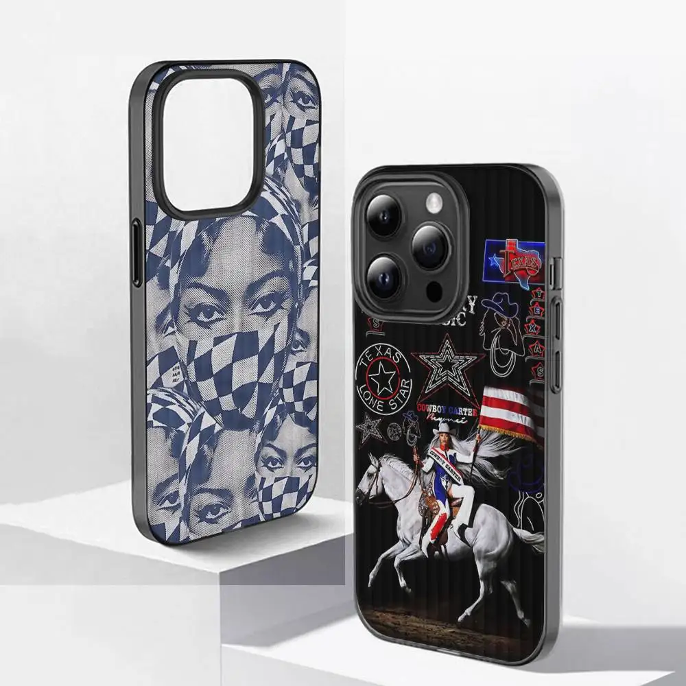 Бейонсе Ковбой для iPhone 17, 16, 15, 11, 12, 13, 14 Pro Max Plus Pro, гофрированный полупрозрачный задний чехол для телефона