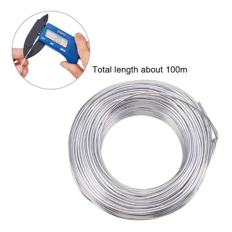 500g Aluminum Wire, Silver, 2.0mm; About 55m/500g