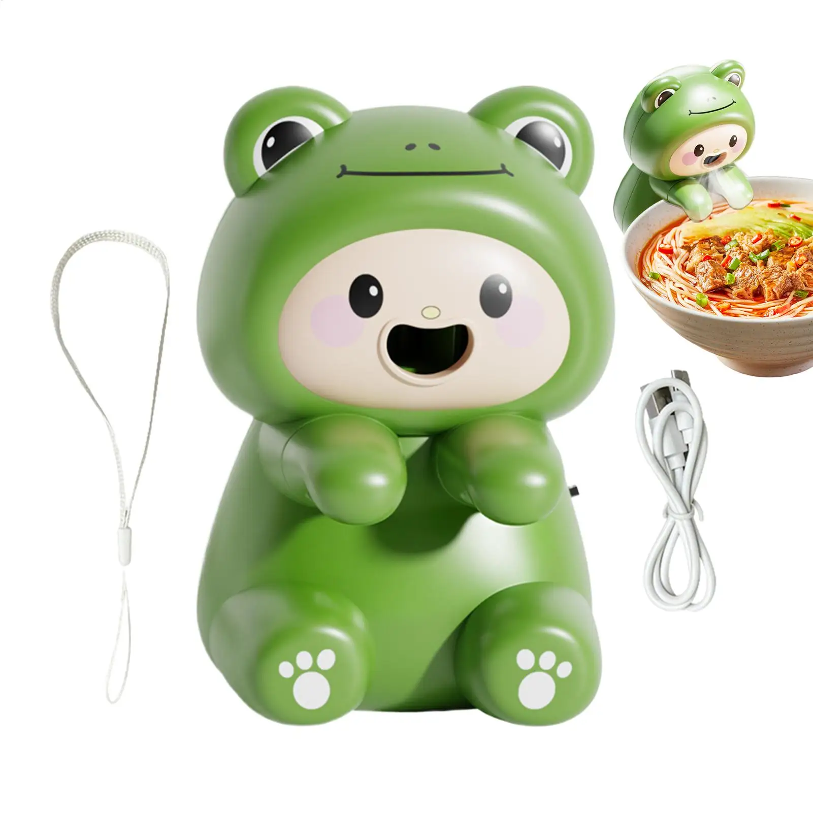 Food Fans Clip Type Small Blow-Up Device Animal Design USB Charging Portable Fans That Blow Cold Air for Noodle Coffee Tea Hot - view 4
