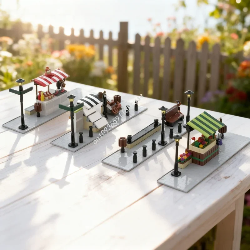 

1018pcs MOC Modular Corner Pack 2 Turn every Model Building blocks toys Architecture DIY Christmas gifts idea Brick Birthday