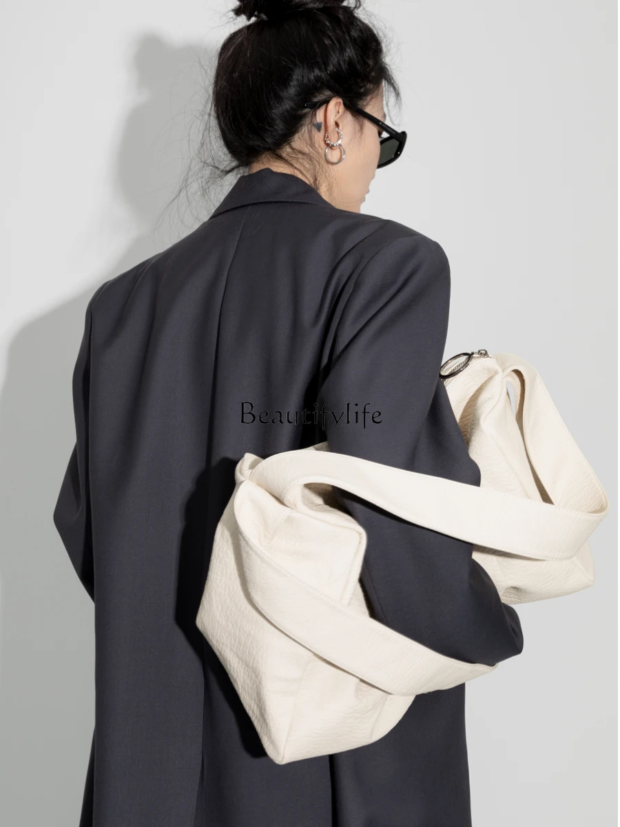 Large Capacity Soft Surface Pinch Shoulder Messenger Bag