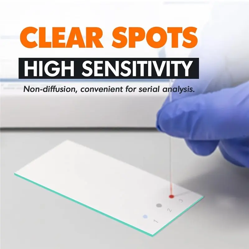 ABYO طبقة رقيقة كروماتوغرافيا الزجاج المدعومة جل السيليكا الكلاسيكي GF254 2.5X7.5 سم لوحة تحليلية مع عبوة من السيليكا مكونة من 80