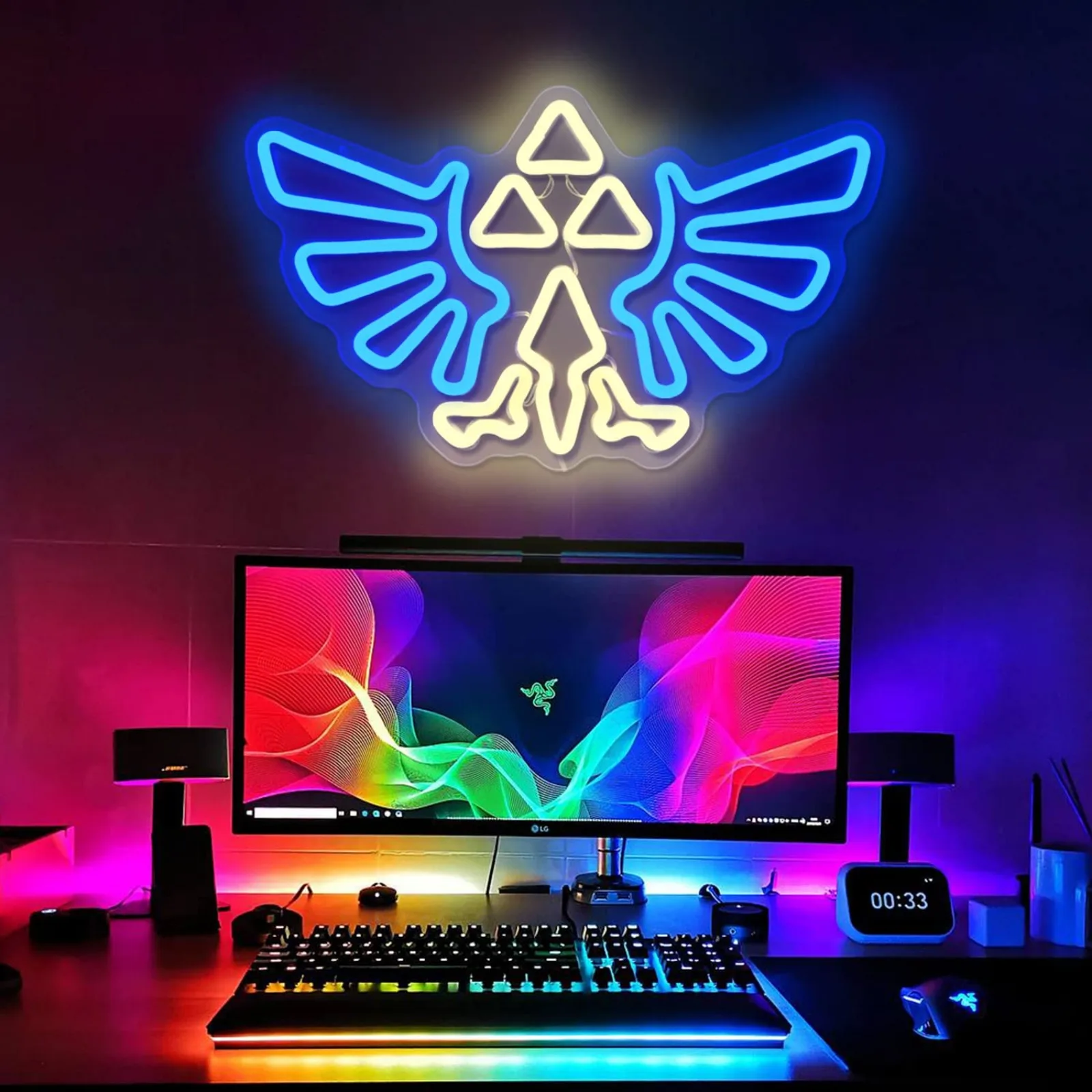 Gaming Neon Sign Dimmable Game Neon Sign for Gamer Room Decor Neon Lights for Bedroom Boys Teen Gaming Zone Party