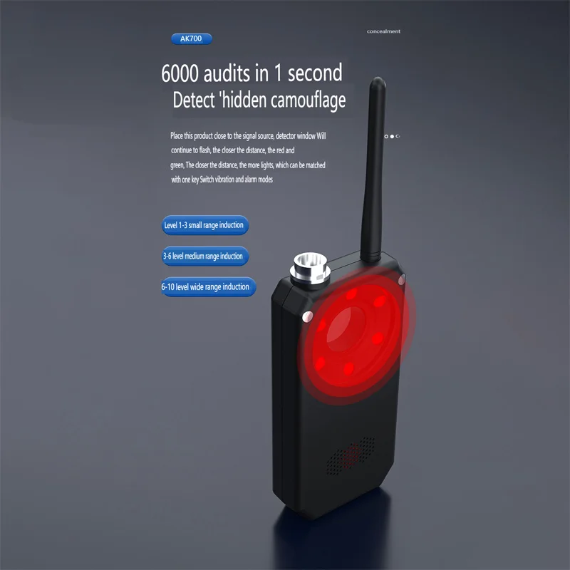 Ak700 Hoge Gevoeligheid Scanning Draadloze Signaaldetector Anti-Monitoring En Anti-Luisterdetector Anti-Positionering Tracker