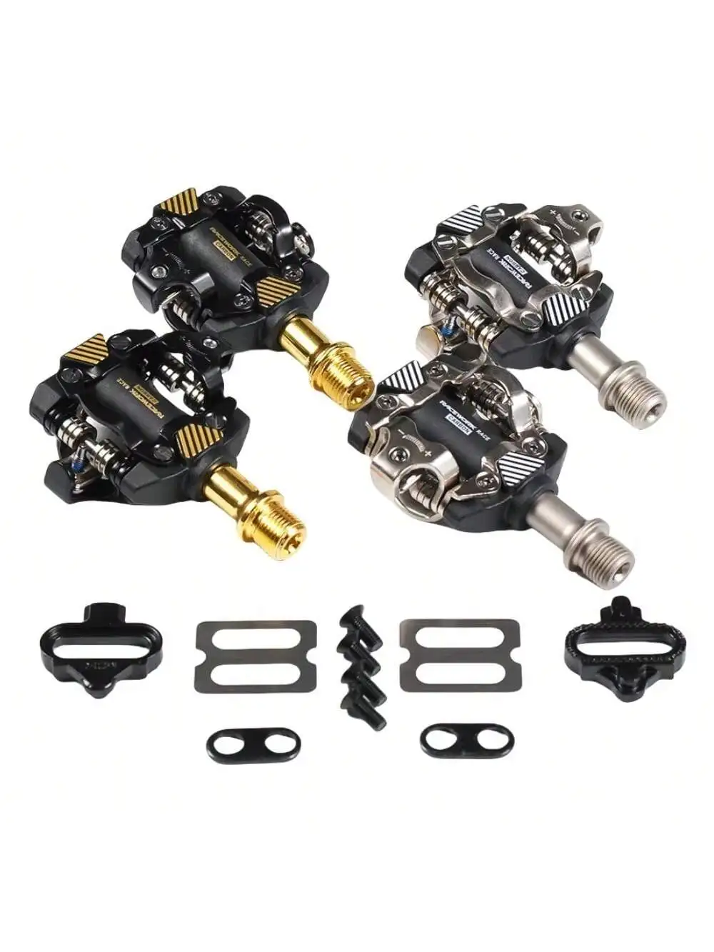 

CNC MTB Pedal Bike parts, Bicycle Self-Locking SPD Pedals Mountain Bike Cleats Bearing Footrest Cycling Accessories