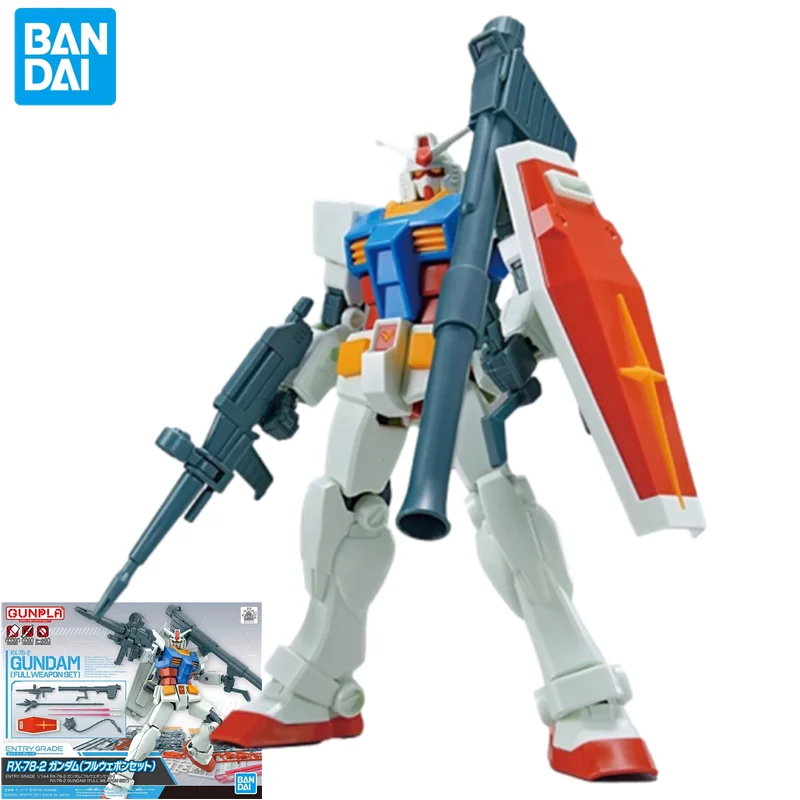 Bandai Mobile Suit Gunpla EG RX-78-2 fully armed series figures children's toys cool robot birthday gifts animation peripherals