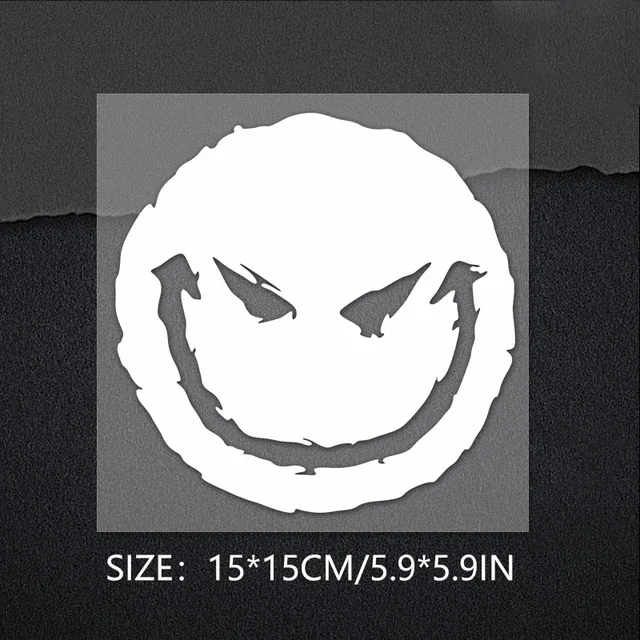 

Наклейки на машину со смайликом, смайликами, декоративные аксессуары от зла, наклейки на мотоцикл, водонепроницаемые виниловые наклейки