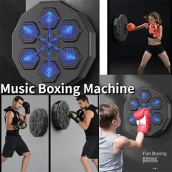 Music Boxing Machine Boxing Reaction Wall Target Adjustable Smart Bluetooth Boxing Machine Wall Mounted Gym Machine Equipment