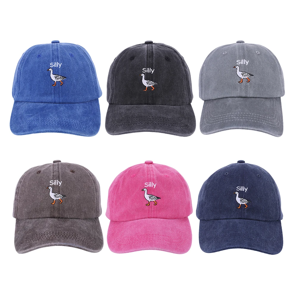 

Funny Embroidered Silly Goose Baseball Cap Silly Goose Hat Vintage Adjustable Trucker Hat Mom Dad Baseball Cap for Men and Women