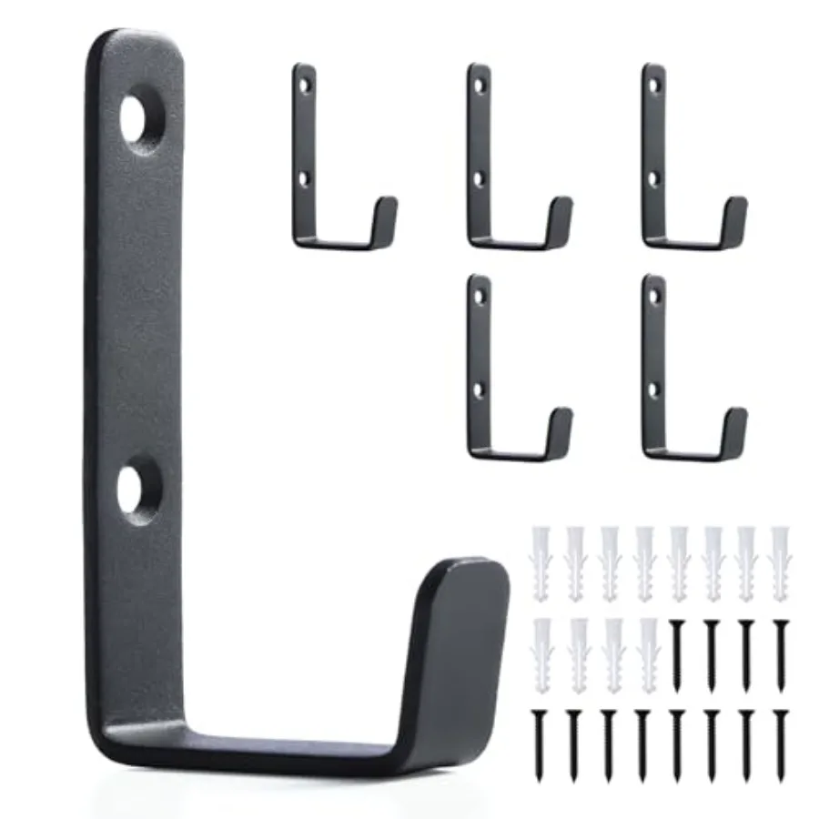 

Stainless Steel for Hanging, Heavy Duty, Coat Hook, Wall Wall Mounted Hook Towel Hook Garage Holder Screw Hanger, 6 Pack
