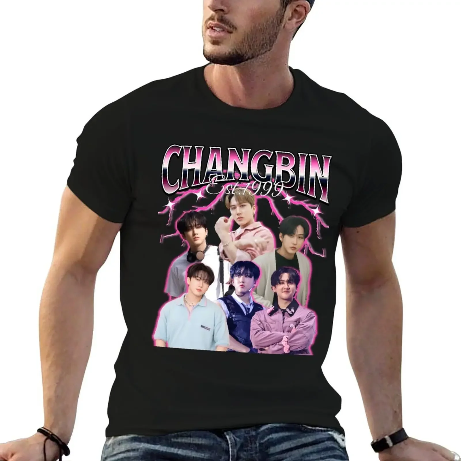 Changbin 90s T-Shirt graphics vintage graphic tee oversized t shirt men