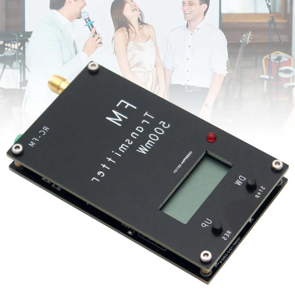 2000M 0.5W Radio FM Transmitter Frequency LCD Display Stereo Digital 76-108MHz for Radio Broadcast Campus Radio Station Receiver