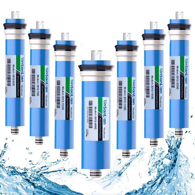 75/100/150/200GPD Home Kitchen Reverse Osmosis RO Membrane Replacement Water Drinking Water Purifier Filters Water Filtration