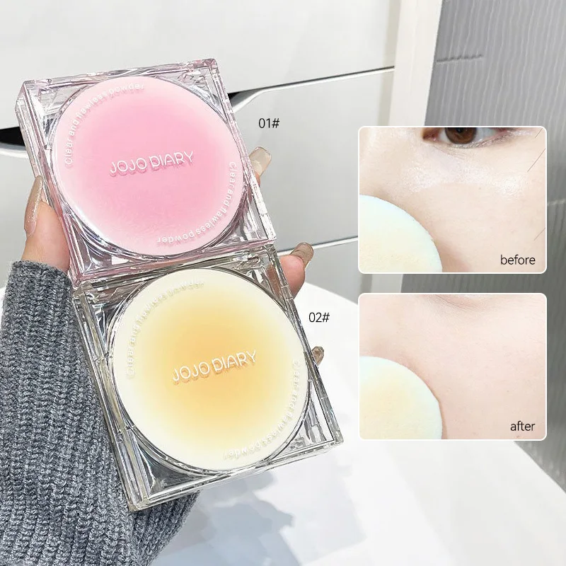 Polvo compacto translúcido de larga duración con efectos ocultadores, ajustes y resaltadores: resistente al agua, iluminador
