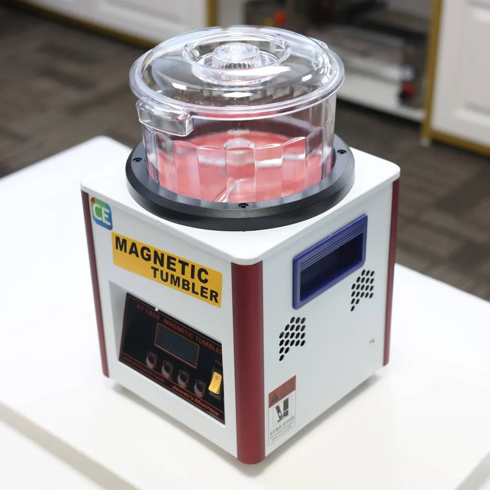 KT185S 7.3 Inch 2000rpm Finisher Jewelry Magnetic Polisher Polish Tool Tumbler Polishing Machine For Jewellery Gold Silver