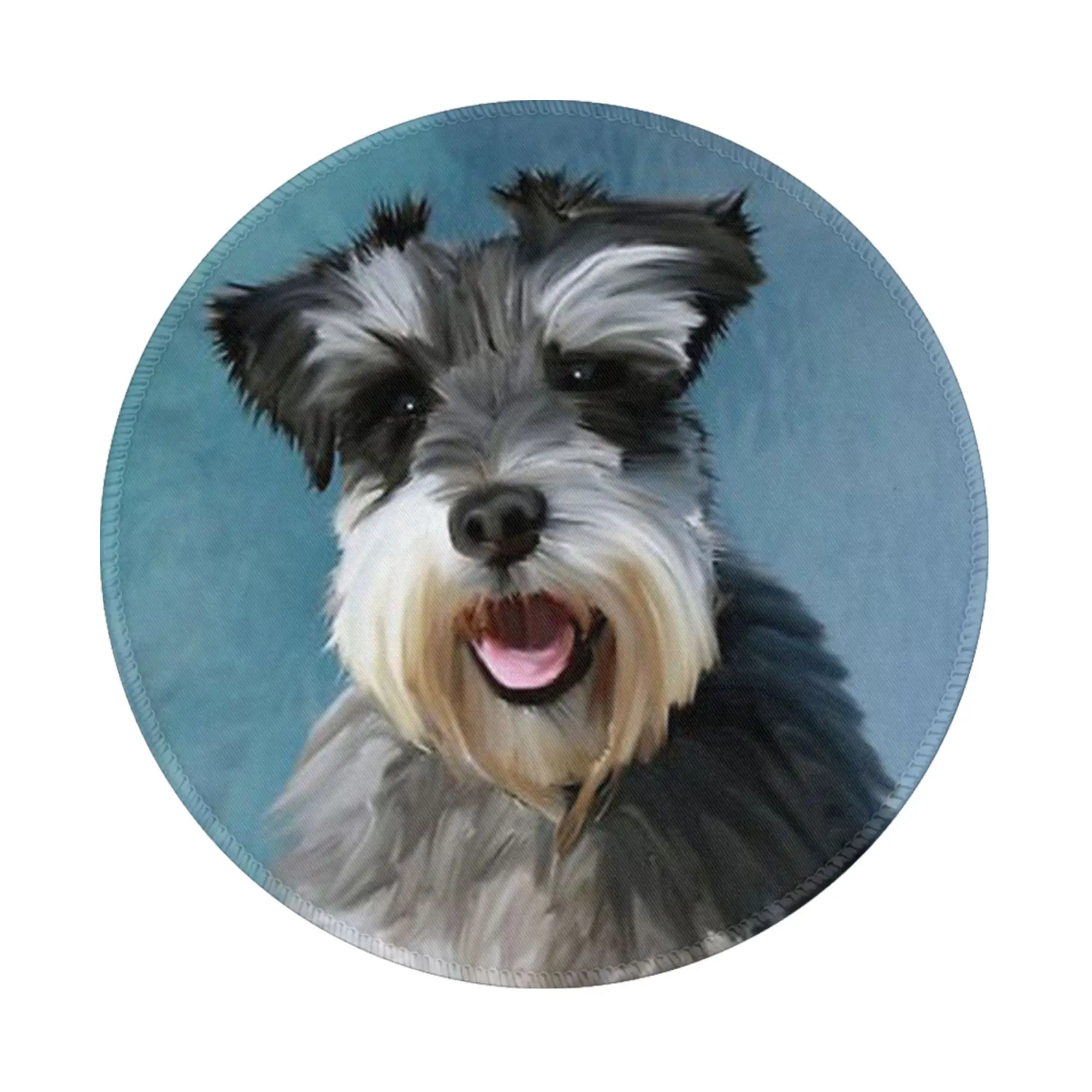 Miniature Schnauzer Dog Water Color Art Painting Mouse Pad Computer Keyboard Mouse Mat PC Laptop Desk Mat Accessories Table Mats
