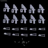 New 10 Sets Medium Lock On Nylon Control Horn And Clevis Set Rudder Servo Ailerons Elevators For RC Fixed Wing Airplane 21mm