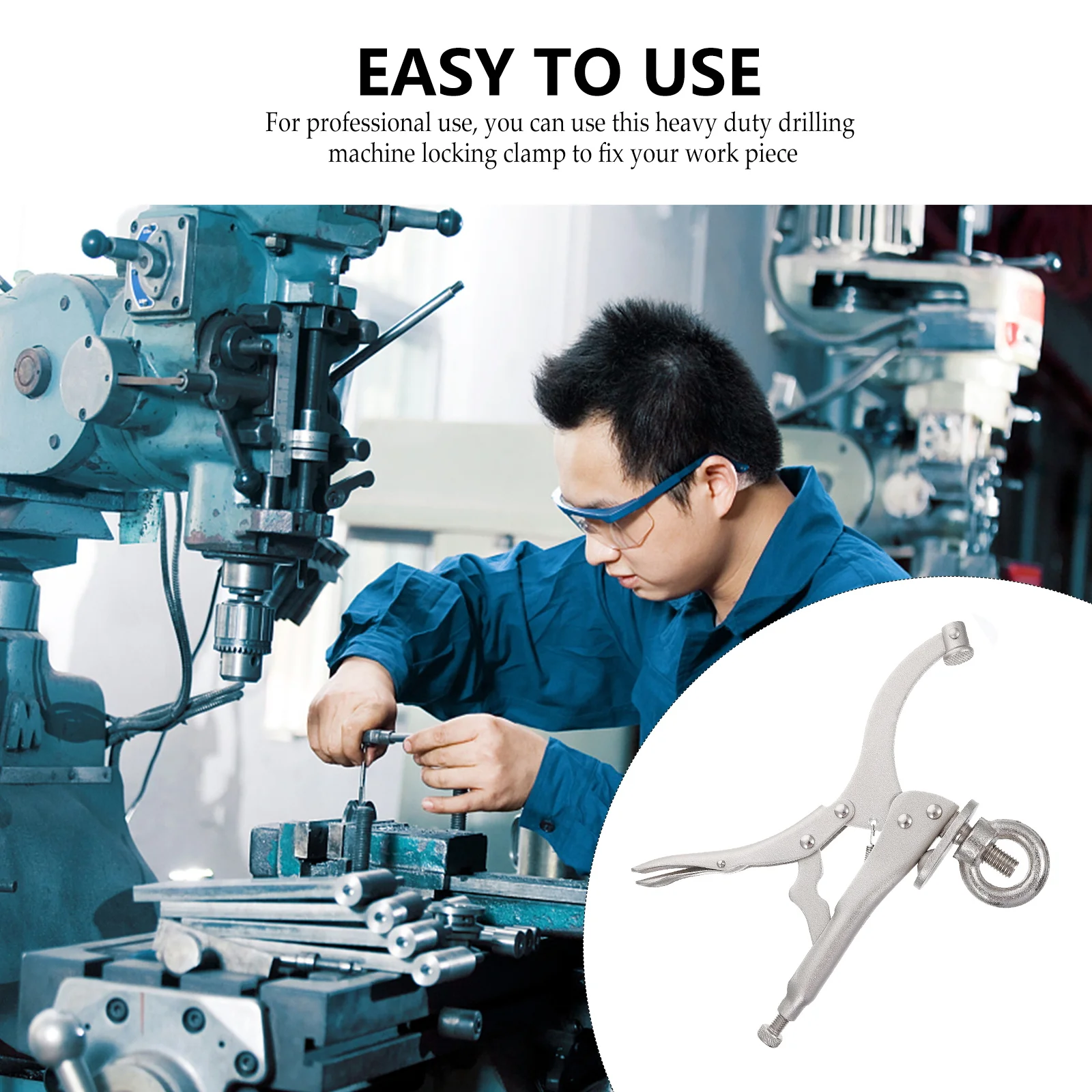

Bench Drill Clamp Pliers Gripping Clip Mini Locking Vice Fixing 45 Steel Press Work Heavy Duty Carbon Steel Professional Use