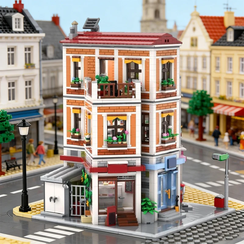 3467 pièces de construction personnalisables MOC sur le thème du boucher, de l'avocat et de la confiserie, briques modulaires, technologie de construction, jouets de vacances DIY, cadeaux