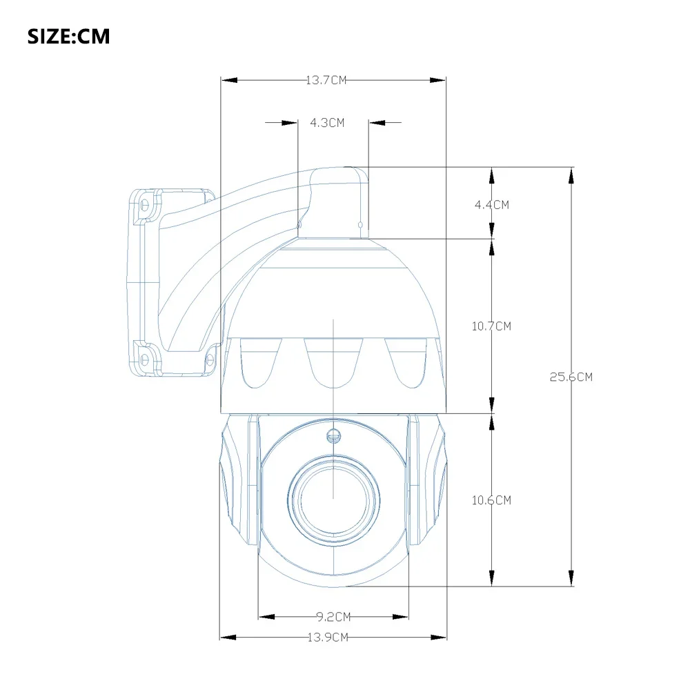 5MP 360 Degree High Speed Tracking 20X Motor Lens Outdoor CCTV Camera Waterproof Network POE IP Network Camera