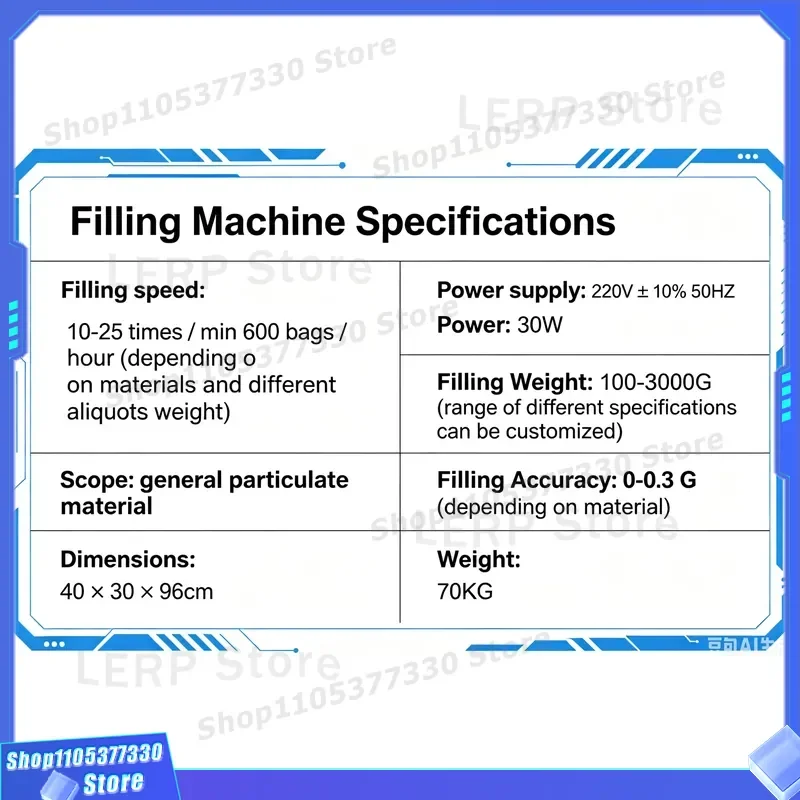 Semi Automatic Weighing Filling Packaging Machine for Small Business Powder Rice Grain Spice Coffee Tea Snack Potato Chip