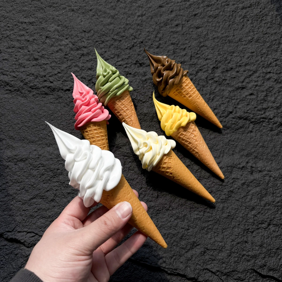 Simulated Crispy Ice Cream, Realistic Fake Food, Dessert Model, Ice Cream Cone, Photography Props 2025 Easter Decorations
