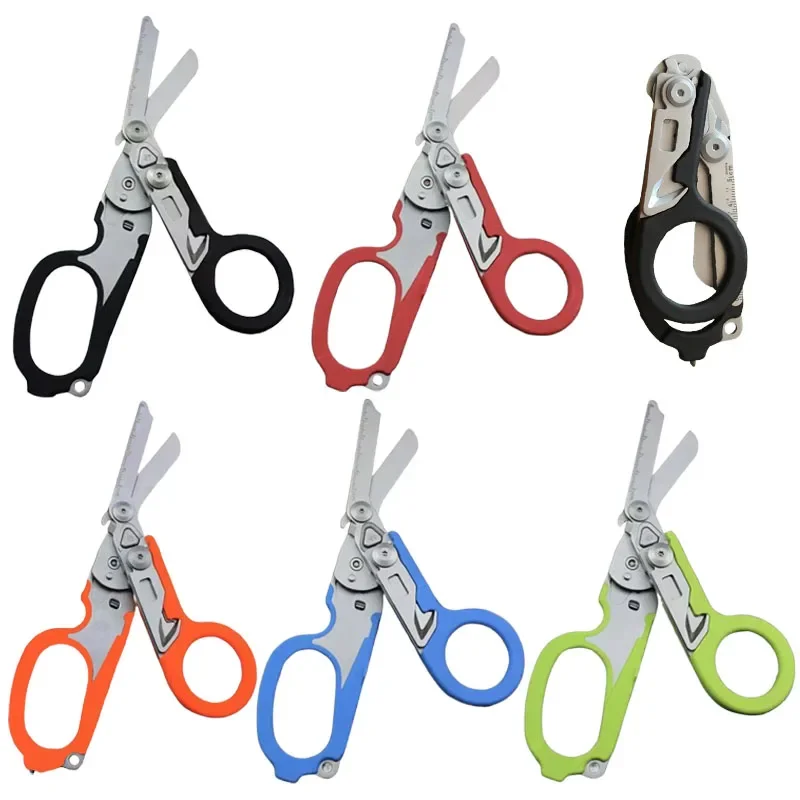 

1Pc Multifunction Stainless Steel Scissors Raptors Folding Scissors Portable Emergency Scissor Outdoor Wilderness Survival Tools