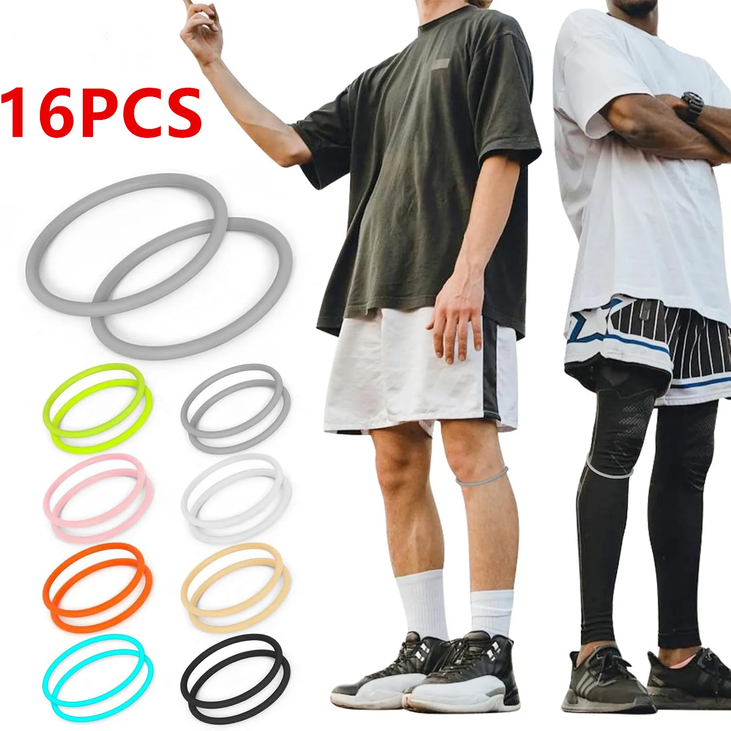 

16PCS Patellar Tendon Knee Strap Band for Knee Pain Relief Patella Basketball Running Sports Breathable Patellar Tendon Support