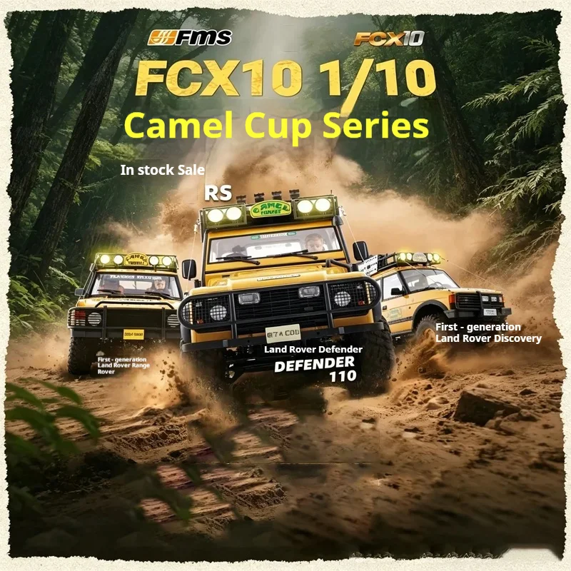 

FMS FCX10 1/10 Camel Cup RC Crawler, Electric Off-Road Truck, Licensed Simulation Defender RC Rock Climbing Vehicle Hobby Grade